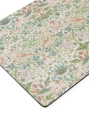 Morris & Co. Set of 4 Green Strawberry Thief Large Placemats - Image 4 of 5