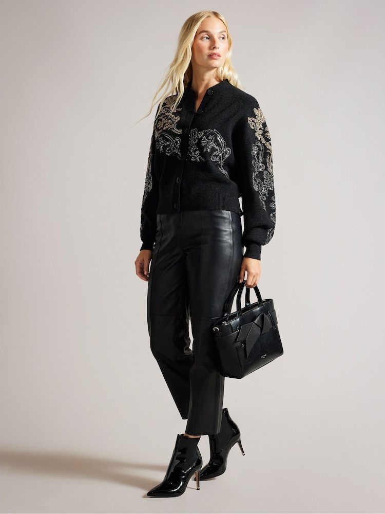 Ted Baker Black Jimsa Knot Bow Cross-Body Bag - Image 2 of 4