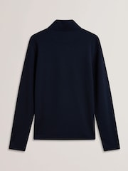 Ted Baker Blue Simonea Long Sleeve Regular Contrast Panel Half Zip Jumper - Image 6 of 6