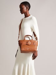 Ted Baker Brown Jimsa Knot Bow Cross-Body Bag - Image 4 of 5