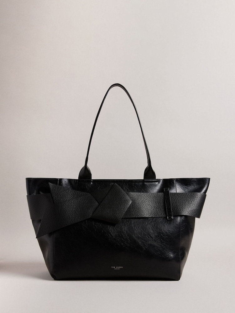 Ted Baker Black Jimma PU Large Tote Bag - Image 1 of 5