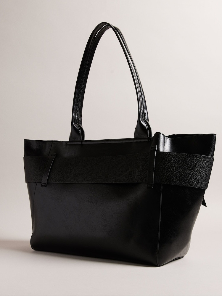 Ted Baker Black Jimma PU Large Tote Bag - Image 2 of 5