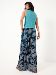 FatFace Zelda Navy Wide Leg Trousers - Image 2 of 10