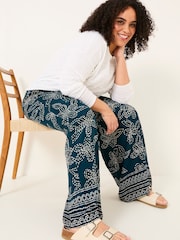 FatFace Zelda Navy Wide Leg Trousers - Image 7 of 10