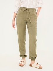 FatFace Lyme Khaki Green Cuffed Joggers - Image 1 of 6