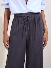 Lipsy Navy Wide Leg Trousers - Image 2 of 4