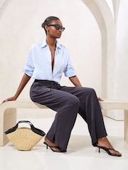 Lipsy Navy Wide Leg Trousers - Image 3 of 4