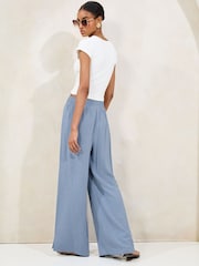 Lipsy Blue Wide Leg Trousers - Image 4 of 4