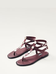 Alohas Burgundy Red Xena Sandals - Image 1 of 6