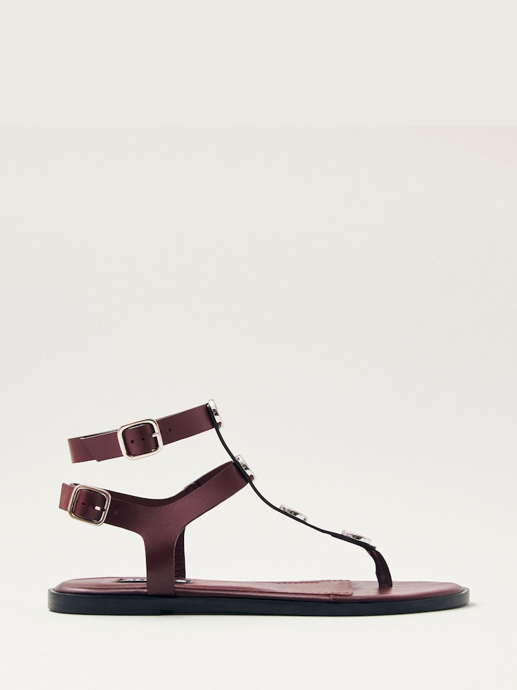 Alohas Burgundy Red Xena Sandals - Image 2 of 6