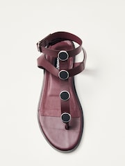 Alohas Burgundy Red Xena Sandals - Image 5 of 6