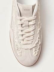 Alohas Cream Crochet Leather Trainers - Image 5 of 6