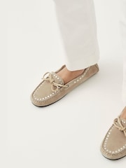 Alohas Beige Calla Loafers - Image 1 of 6