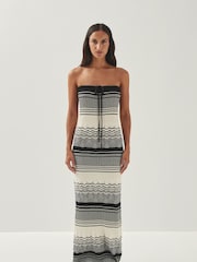 Alohas White/Black Olenka Knit Dress - Image 1 of 5