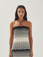 Alohas White/Black Olenka Knit Dress - Image 3 of 5