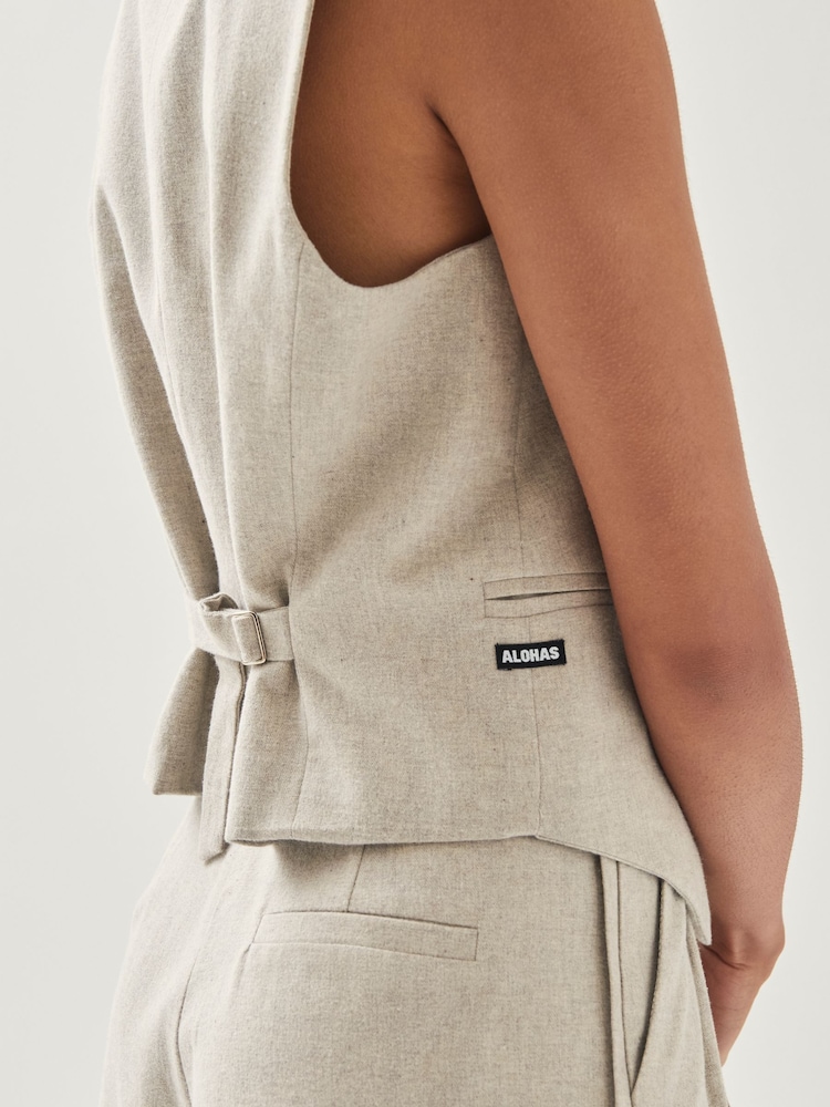 Alohas Cream Atti Waist Coat - Image 3 of 3