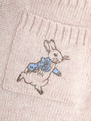 JoJo Maman Bébé Natural Peter Rabbit™  Knitted Dungarees - Image 6 of 6