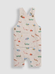 JoJo Maman Bébé Natural Bug Print Dungarees & T-Shirts Set 2 Piece - Image 2 of 6