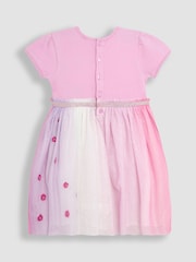 JoJo Maman Bébé Lilac Purple Unicorn Appliqué Tulle Party Dress - Image 6 of 7