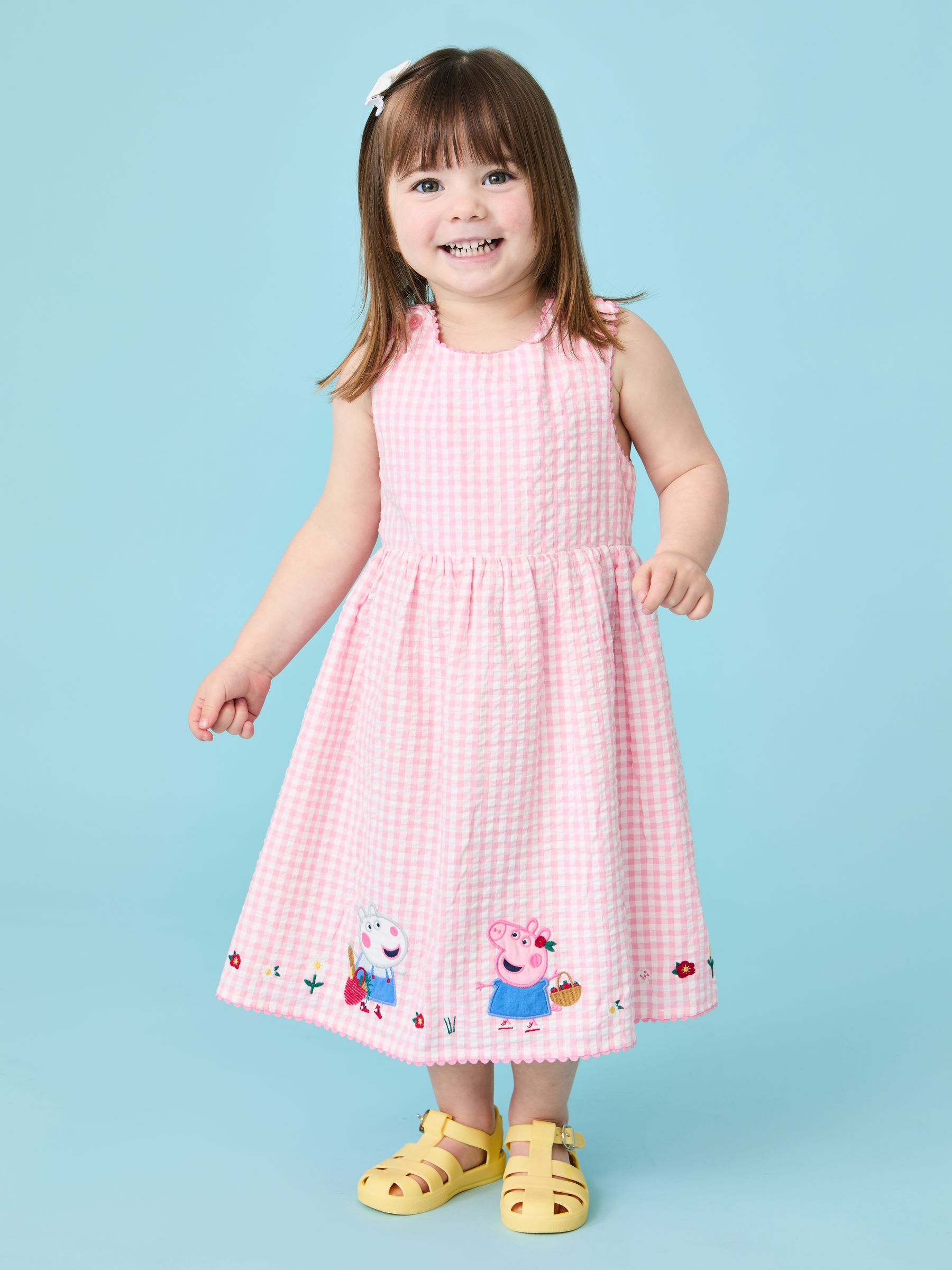 Buy Jojo Maman Bébé Pink Peppa Pig Applique Gingham Cross Back