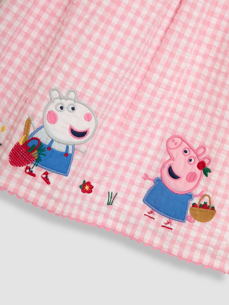 Vestido con espalda cruzada de cuadros con apliques de Peppa Pig de Jojo Maman Bébé - Imagen 7 de 7 Vestido con espalda cruzada de cuadros con apliques de Peppa Pig de Jojo Maman Bébé - Imagen 7 de 7