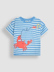 JoJo Maman Bébé Blue 2-Piece Crab Textured T-Shirt & Shorts Set - Image 2 of 6