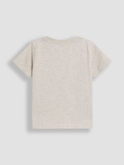 JoJo Maman Bébé Natural 2-Piece Dinosaur Puff Print T-Shirt & Short Set - Image 3 of 6