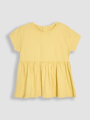 JoJo Maman Bébé Blue Sunflower Floral Print Drop Shoulder T-Shirts 2 Pack - Image 4 of 7