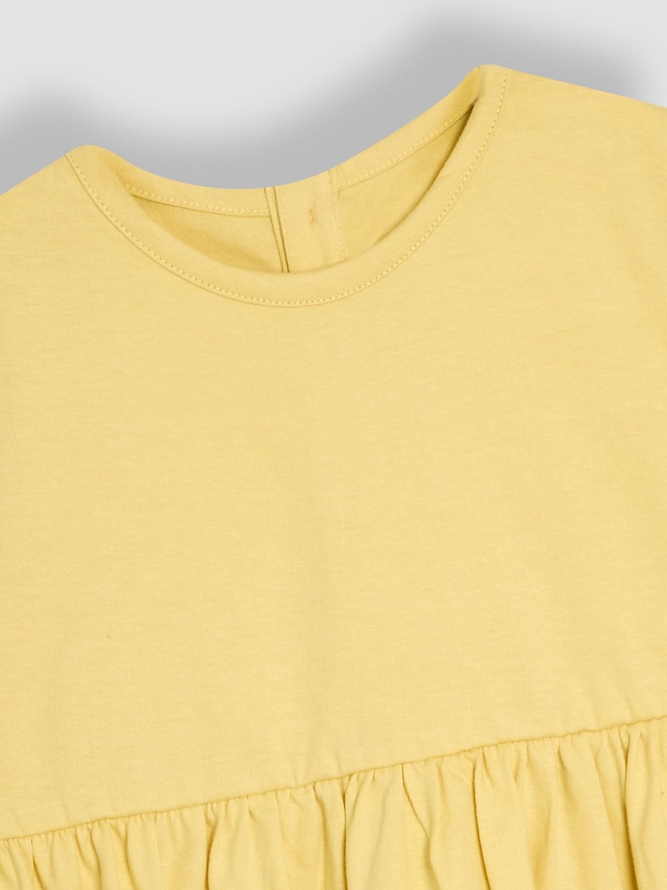 JoJo Maman Bébé Blue Sunflower Floral Print 2-Pack Drop Shoulder T-Shirts - Image 7 of 7 JoJo Maman Bébé Blue Sunflower Floral Print 2-Pack Drop Shoulder T-Shirts - Image 7 of 7