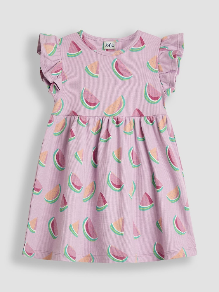 JoJo Maman Bébé Watermelon Rib Dress - Imagen 1 de 3