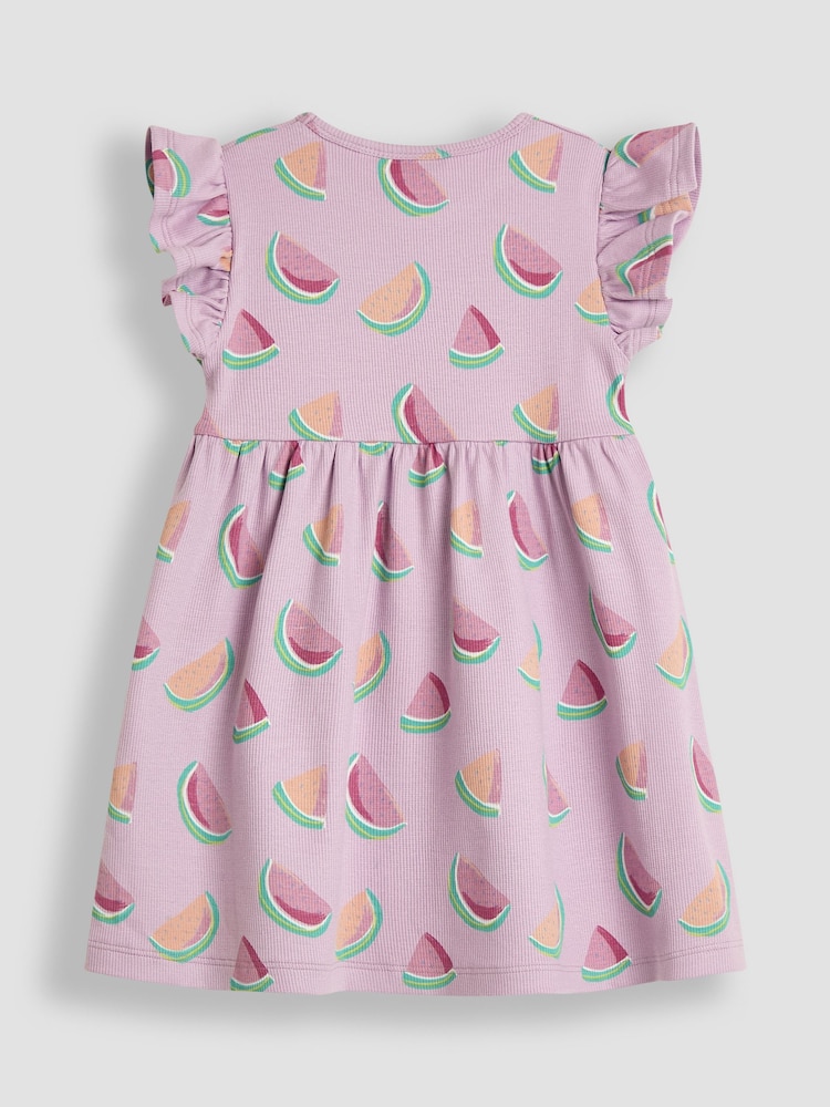JoJo Maman Bébé Watermelon Rib Dress - Imagen 2 de 3
