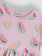 JoJo Maman Bébé Watermelon Rib Dress - Imagen 3 de 3