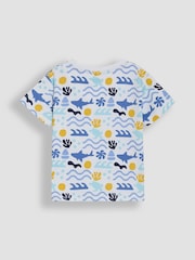 JoJo Maman Bébé Navy Ocean 2-Piece Printed T-Shirt & Short Set - Image 3 of 6