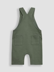 JoJo Maman Bébé Khaki Giraffe 2-Piece Appliqué Dungarees & T-Shirt Set - Image 3 of 7