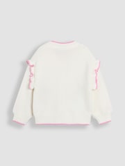 JoJo Maman Bébé Cream Peppa Pig Embroidered 100% Cotton Cardigan - Image 2 of 3