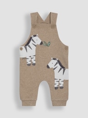 JoJo Maman Bébé Fawn 2-Piece Appliqué Dungarees & T-Shirt Set - Image 2 of 6