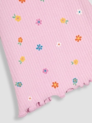 JoJo Maman Bébé Pink 2-Piece Peppa Pig T- Shirt & Flared Leggings Set - Image 7 of 7