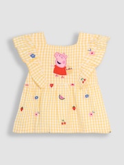 JoJo Maman Bébé Yellow 2-Piece Peppa Pig Woven Top & Shorts Set - Image 5 of 10