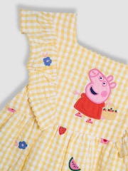 JoJo Maman Bébé Yellow 2-Piece Peppa Pig Woven Top & Shorts Set - Image 9 of 10