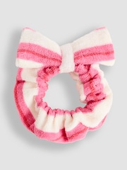 JoJo Maman Bébé Pink Stripe Towelling Sunsuit & Scrunchie - Image 5 of 5