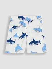 JoJo Maman Bébé Ecru 2-Piece Shark Textured Shirt & Shorts Set - Image 5 of 6