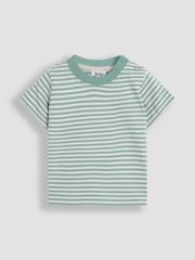 JoJo Maman Bébé Natural Tractor 2-Piece Appliqué Dungarees & T-Shirt Set - Image 4 of 6