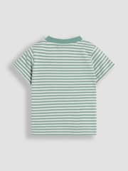 JoJo Maman Bébé Natural Tractor 2-Piece Appliqué Dungarees & T-Shirt Set - Image 5 of 6