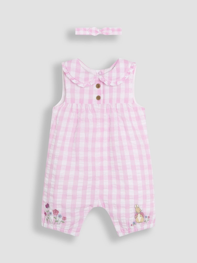 JoJo Maman Bébé Peter Flopsy Bunny Jumpsuit & Headband Set - Bild 1 von 10 JoJo Maman Bébé Peter Flopsy Bunny Jumpsuit & Headband Set - Bild 1 von 10