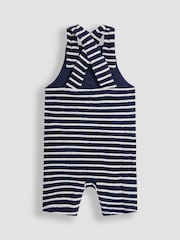 JoJo Maman Bébé Blue Bear Appliqué Dungarees and T-Shirts Set 2 Piece - Image 4 of 6