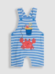 JoJo Maman Bébé Blue Crab 2-Piece Appliqué Dungarees & T-Shirt Set - Image 2 of 8