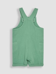 JoJo Maman Bébé Green 2-Piece Cheesecloth Dungarees & Bodysuit Set - Image 3 of 7