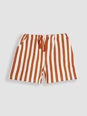 JoJo Maman Bébé Ecru 100% Cotton Prtinted T-Shirt & Shorts Set - Image 5 of 9