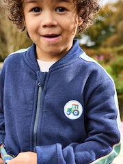 JoJo Maman Bébé Navy Blue Tractor 2-Piece Zip-Up Tracksuit - Image 10 of 10