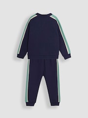 JoJo Maman Bébé Navy Blue Tractor 2-Piece Zip-Up Tracksuit - Image 6 of 10